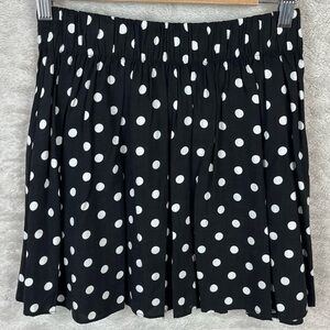 Vintage Victorias Secret PINK Blue White Dots Mini Skirt Small Elastic Waist Y2K